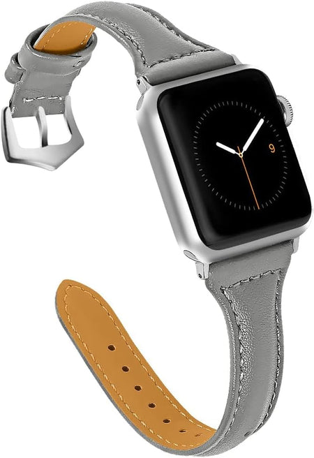 Compatible Apple Watch Band 42Mm 44Mm 45Mm, Top Grain Leather Band Replacement Strap for Iwatch Series 7, Series 6, SE, Series 5, Series 4,Series 3,Series 2,Series 1,Sport, Edition